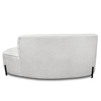 Sofá 4 Lugares Orgânico 220cm Pé Ferro Preto Morgan Bouclê Cinza D03 - D'rossi - 8