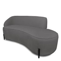 Sofá 4 Lugares Orgânico 220cm Pé Ferro Preto Morgan Bouclê Grafite D03 - D'rossi - 1