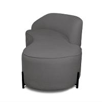 Sofá 4 Lugares Orgânico 220cm Pé Ferro Preto Morgan Bouclê Grafite D03 - D'rossi - 6