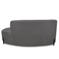 Sofá 4 Lugares Orgânico 220cm Pé Ferro Preto Morgan Bouclê Grafite D03 - D'rossi - 8