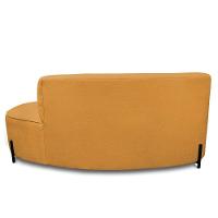 Sofá 4 Lugares Orgânico 220cm Pé Ferro Preto Morgan Bouclê Mostarda D03 - D'rossi - 7