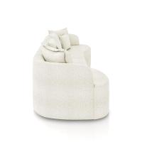 Sofá 5 Lugares Orgânico Living 290cm Mersa Bouclê Bege K01 - D'rossi - 6