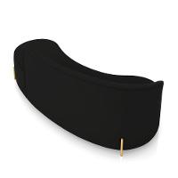 Sofá 4 Lugares Orgânico 220cm Pé Dourado Morgan Veludo Preto D03 - D'rossi - 8