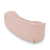 Sofá 4 Lugares Orgânico 220cm Pé Dourado Morgan Veludo Rosê D03 - D'rossi - 8