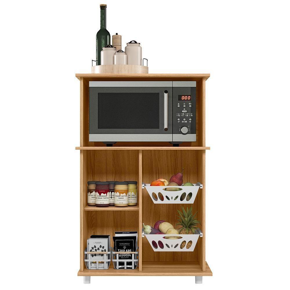 Balcão Multiuso Malu Com Fruteira Freijó-off White Cristal - Nicioli Freijó-off White Cristal - 5