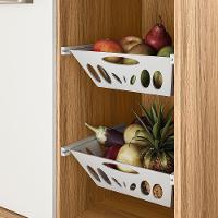 Balcão Multiuso Malu Com Fruteira Freijó-off White Cristal - Nicioli Freijó-off White Cristal