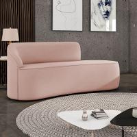 Sofá 2 Lugares Orgânico 140 Cm Morgan Veludo Rosê D03 - D'rossi - 2