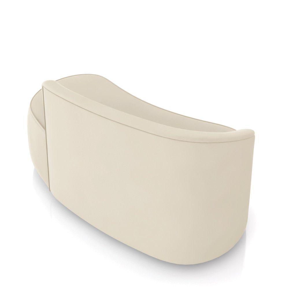 Sofá 2 Lugares Orgânico 140 Cm Morgan Veludo Bege D03 - D'rossi - 8