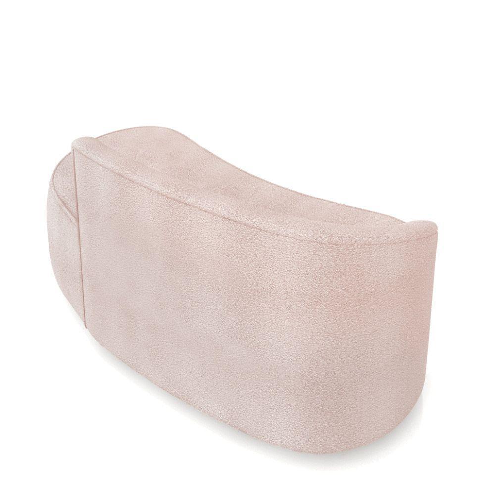 Sofá 2 Lugares Orgânico 140 Cm Morgan Bouclê Rosê D03 - D'rossi - 8