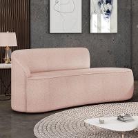 Sofá 2 Lugares Orgânico 140 Cm Morgan Bouclê Rosê D03 - D'rossi - 2