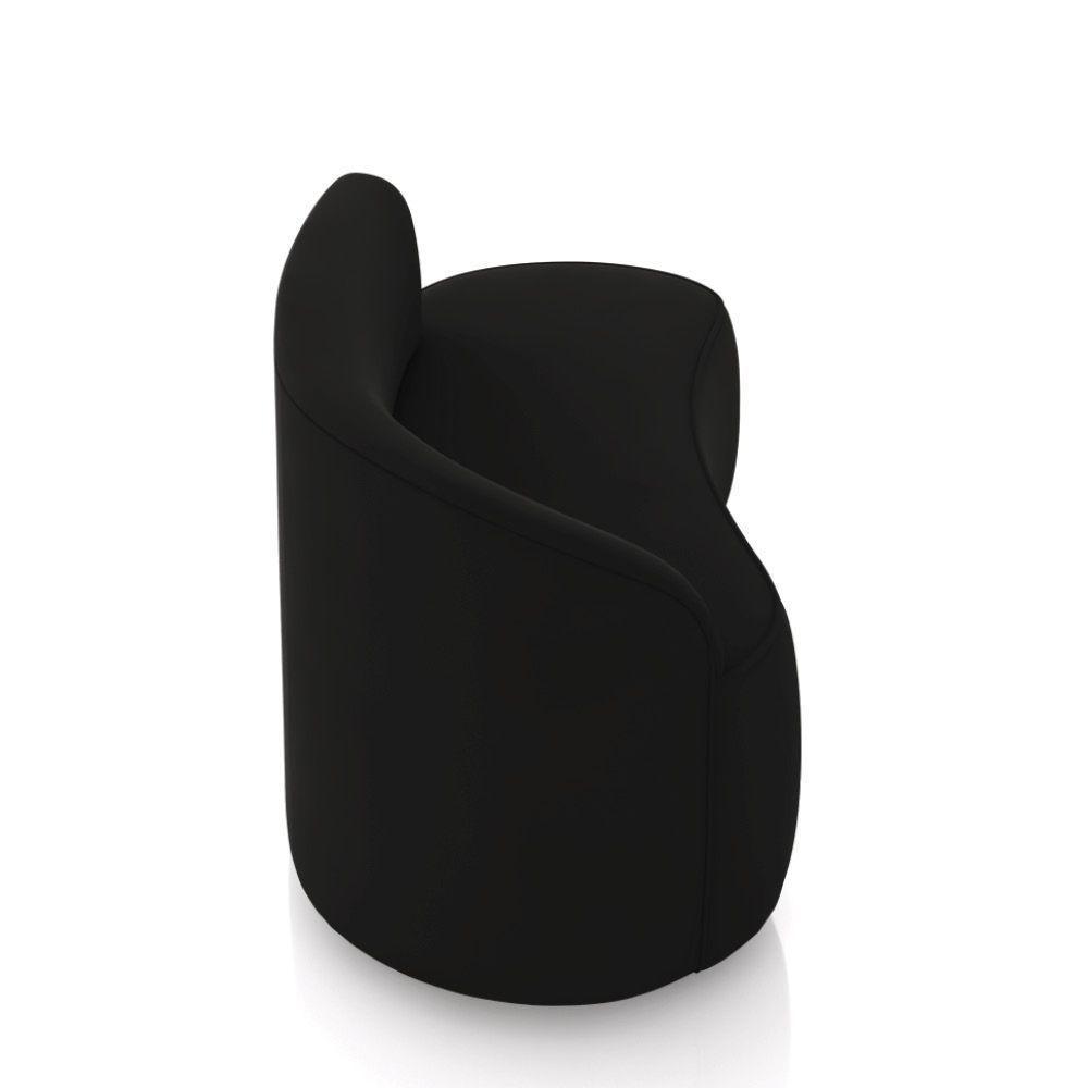 Sofá 2 Lugares Orgânico 140 Cm Morgan Veludo Preto D03 - D'rossi - 7