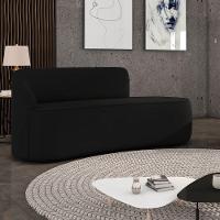 Sofá 2 Lugares Orgânico 140 Cm Morgan Veludo Preto D03 - D'rossi - 2