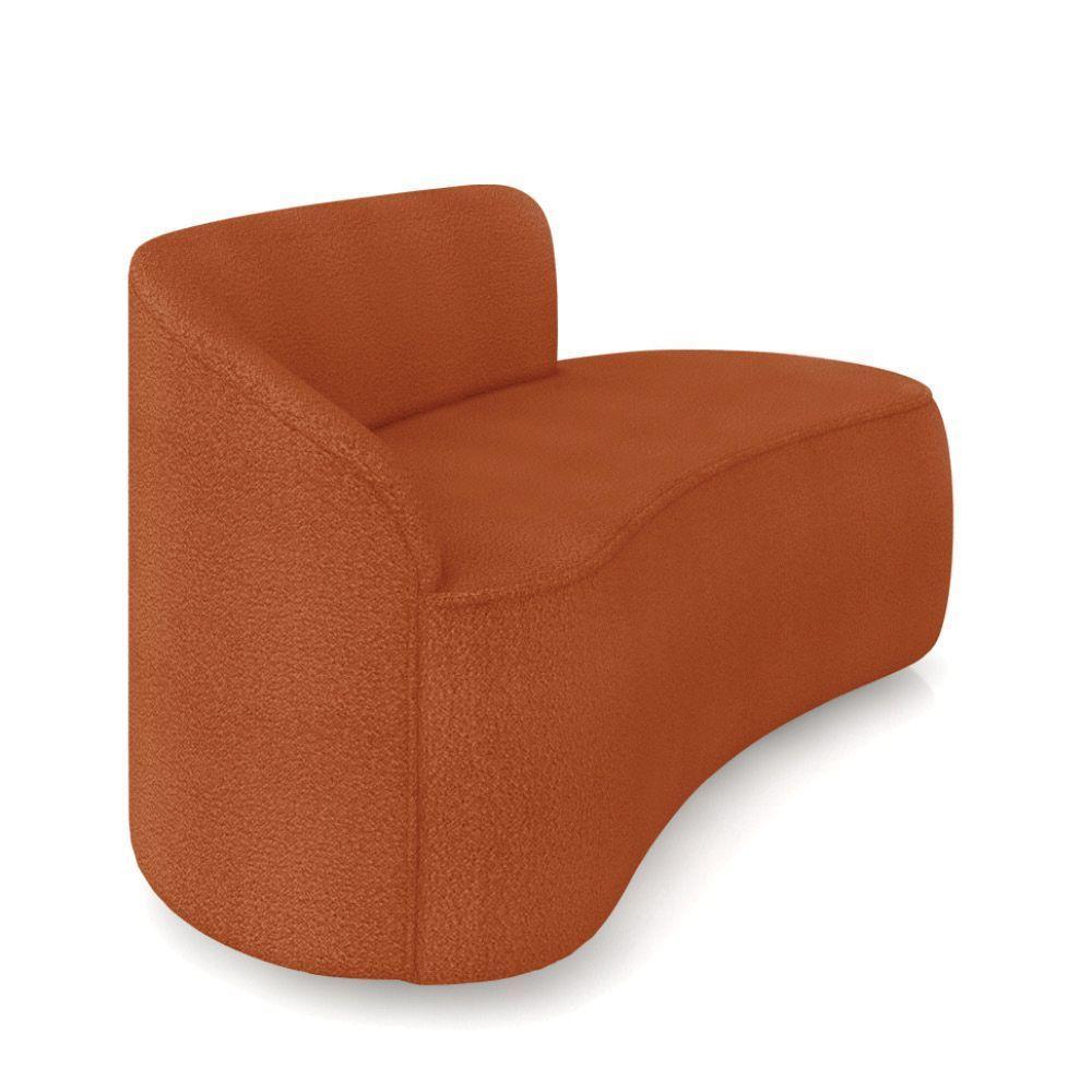 Sofá 2 Lugares Orgânico 140 Cm Morgan Bouclê Terracota D03 - D'rossi - 6