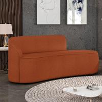 Sofá 2 Lugares Orgânico 140 Cm Morgan Bouclê Terracota D03 - D'rossi - 2