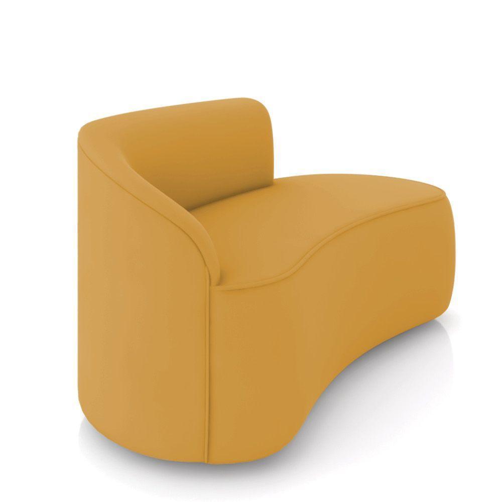 Sofá 2 Lugares Orgânico 140 Cm Morgan Veludo Mostarda D03 - D'rossi - 6