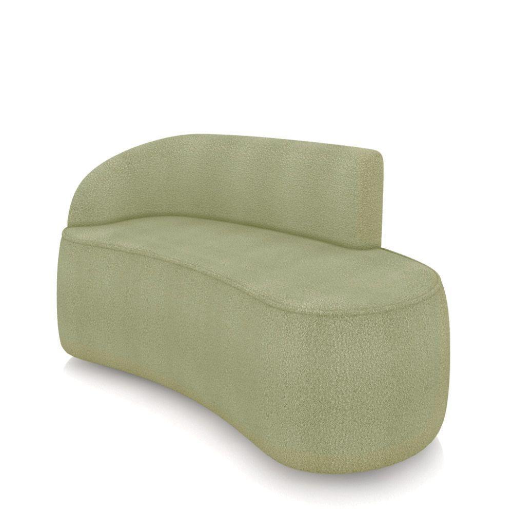 Sofá 2 Lugares Orgânico 140 Cm Morgan Bouclê Pistache D03 - D'rossi - 1