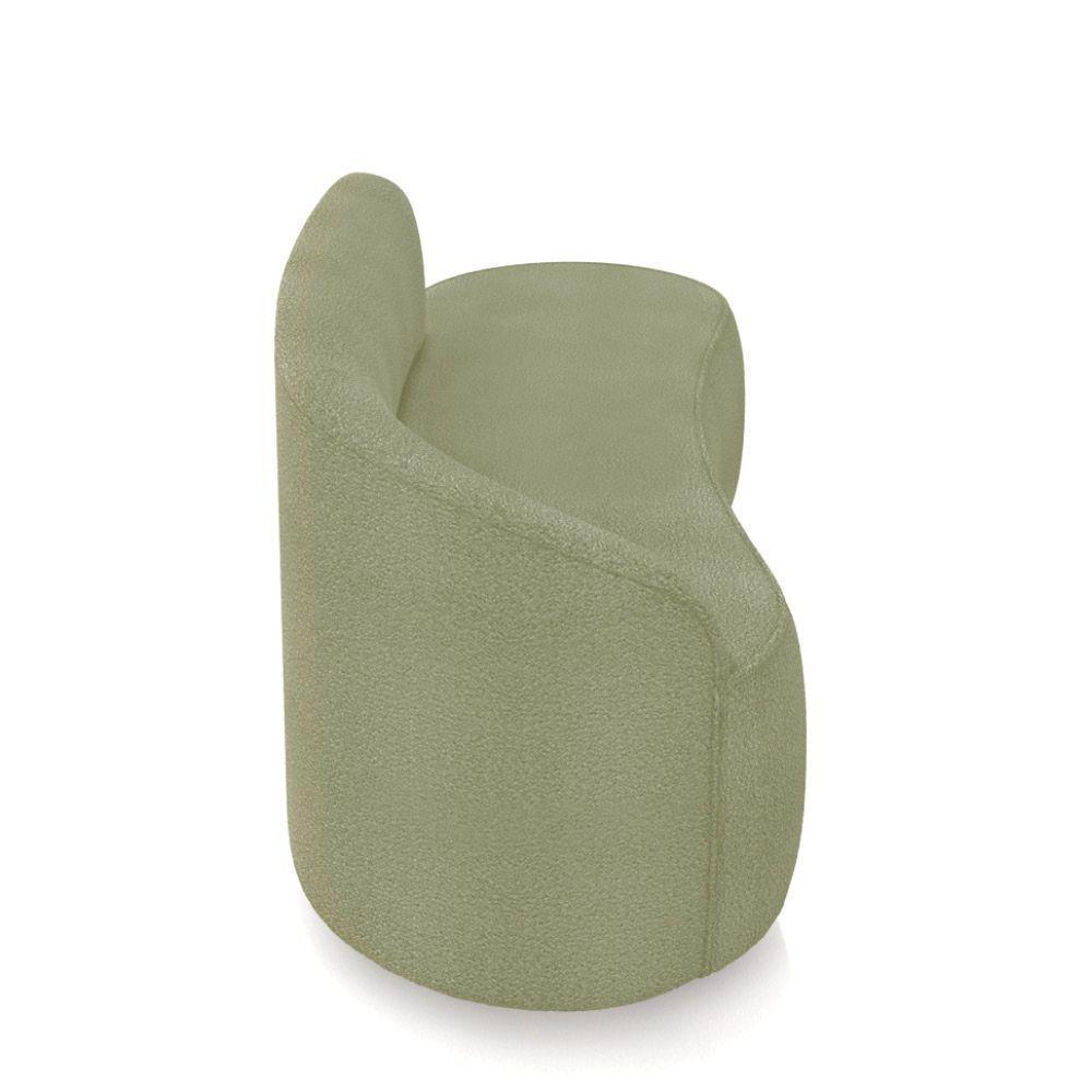 Sofá 2 Lugares Orgânico 140 Cm Morgan Bouclê Pistache D03 - D'rossi - 7