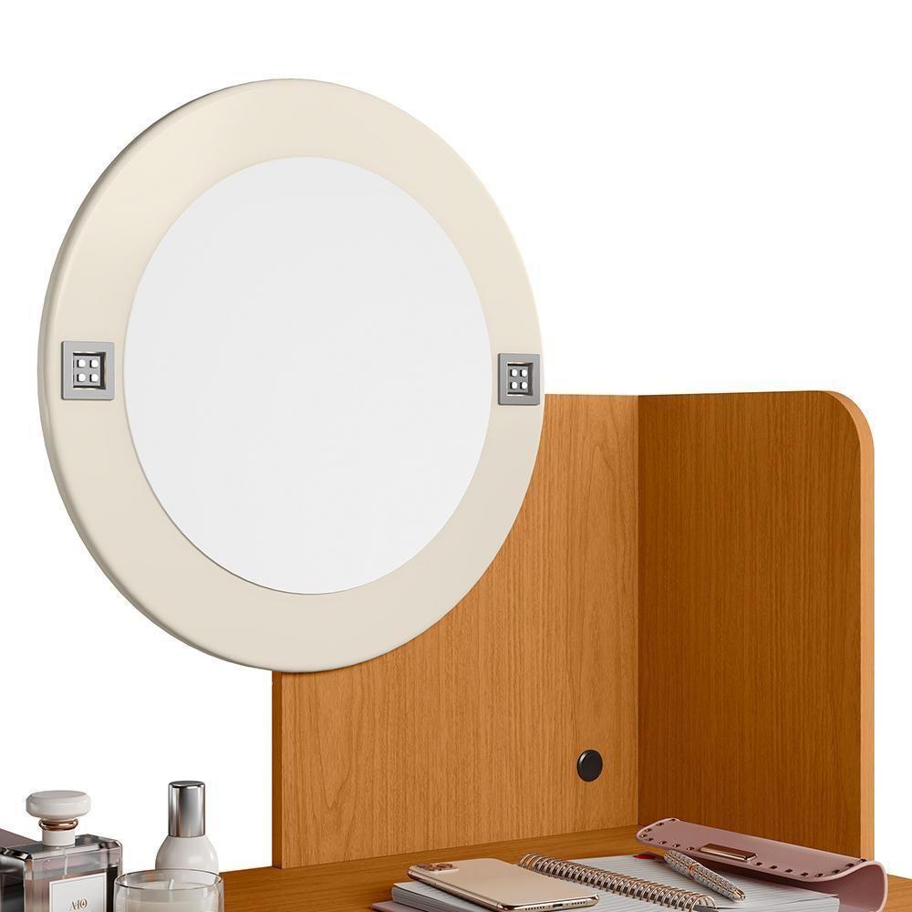 Penteadeira Camarim áurea 1 Porta E 1 Gaveta Cinamomo-off White - Móveis Albatroz Cinamomo-off White - 3