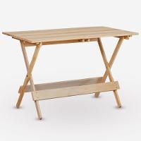 Conjunto De Mesa 120x70 E 04 Cadeiras Dobrável Eucalipto Sem Pintura - 2