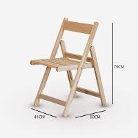 Conjunto De Mesa 120x70 E 04 Cadeiras Dobrável Eucalipto Sem Pintura - 5