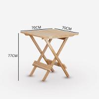 Conjunto De Mesa 70x70 E 02 Cadeiras Dobráveis Em Eucalipto Sem Pintura