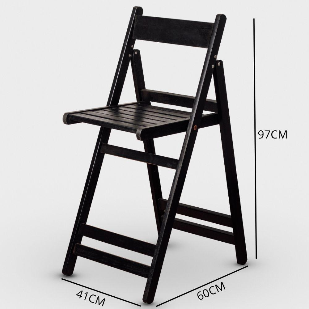 Conjunto De Mesa Bistrô E 02 Cadeiras Cor Preta - 5