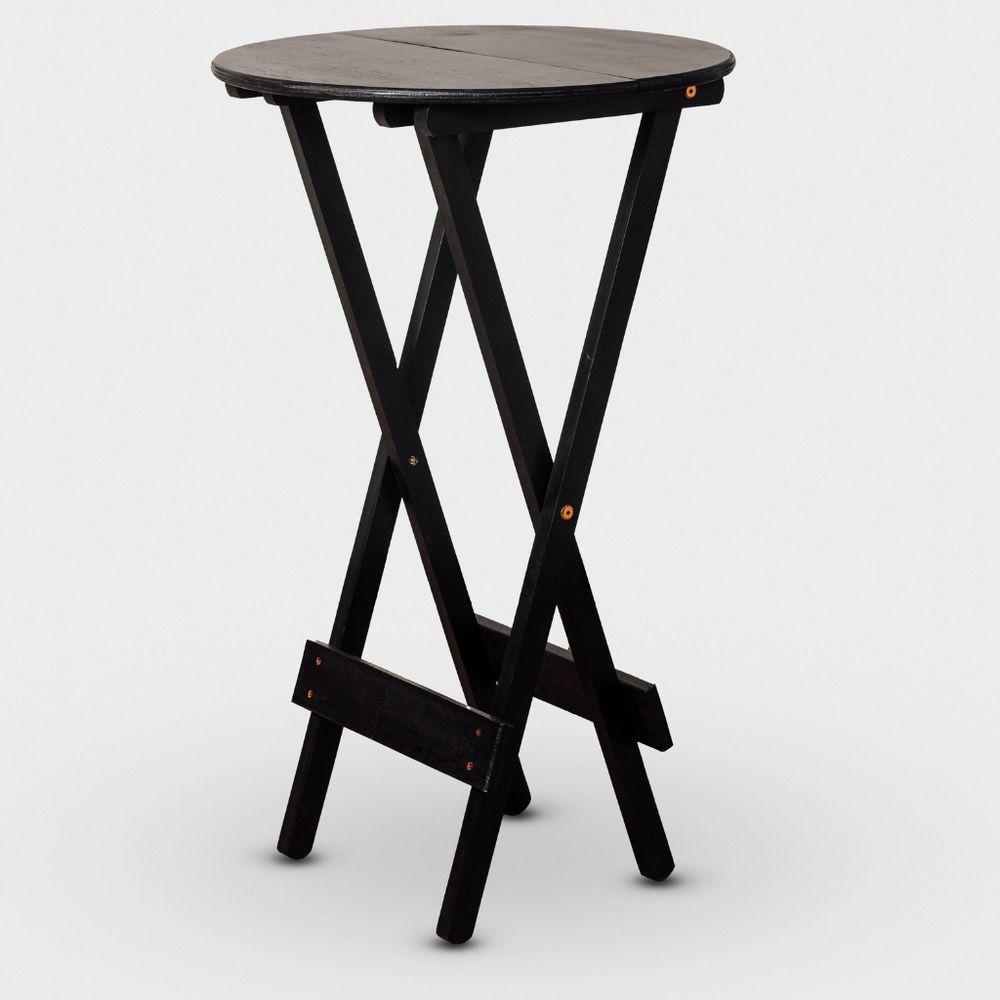 Conjunto De Mesa Bistrô Redondo E 02 Cadeiras Cor Preta - 2