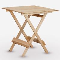 Conjunto De Mesa 70x70 Em Compensado E 04 Cadeiras Dobráveis Sem Pintura - 2