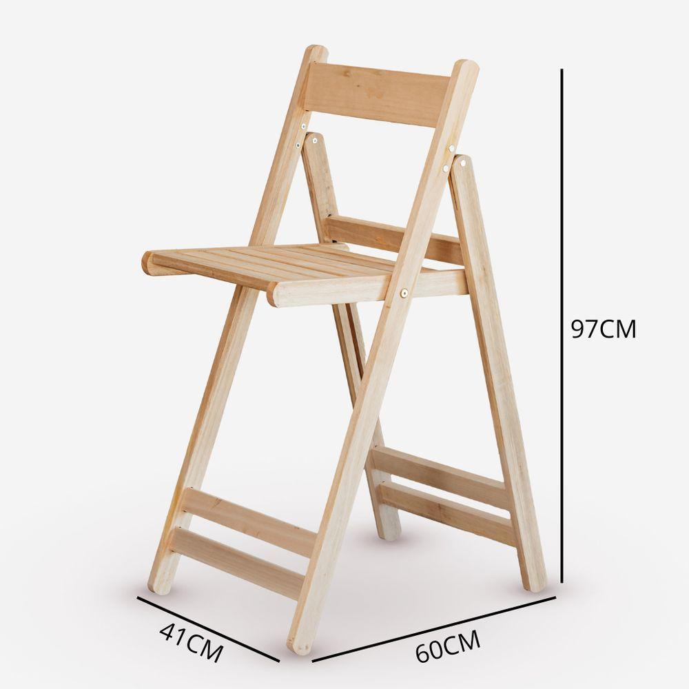 Conjunto De Mesa Bistrô Redondo E 02 Cadeiras Em Eucalipto Sem Pintura - 5