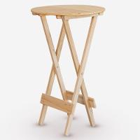 Conjunto De Mesa Bistrô Redondo E 02 Cadeiras Em Eucalipto Sem Pintura - 2