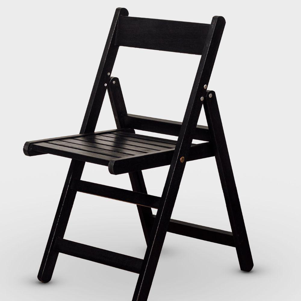 Conjunto De Mesa 70x70 E 02 Cadeiras Dobráveis Cor Preta - 3