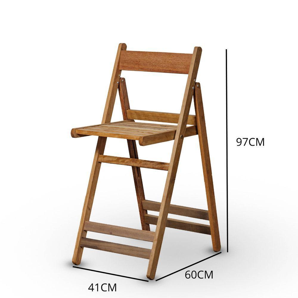 Conjunto De Mesa Bistrô E 02 Cadeiras Em Madeira Nobre Sem Pintura - 5