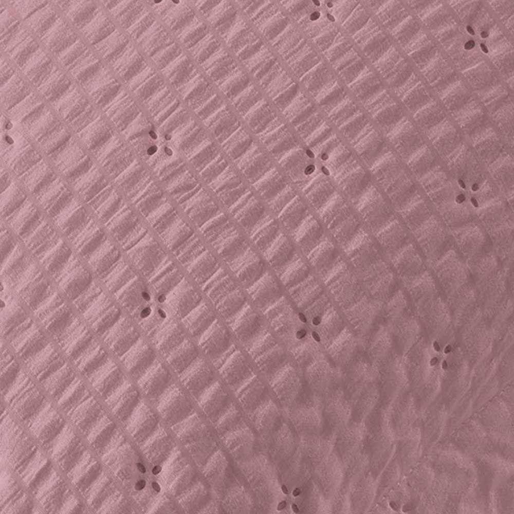Kit Cobre Leito Colcha Craft King 3 Peças Percal 300 Fios Dupla Face Texturizado - Malva - 4