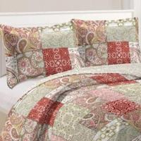 Kit Cobre Leito Colcha Daily King 3 Peças Dupla Face Estampado - Patchwork 47 - 100% Poliéster - 2