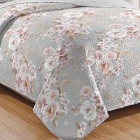 Kit Cobre Leito Colcha Daily Queen 3 Peças Dupla Face Estampado Floral - Floral 17 - 100% Poliéster - 3