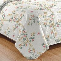 Kit Cobre Leito Colcha Daily Queen 3 Peças Dupla Face Estampado Floral - Floral 20 - 100% Poliéster - 3