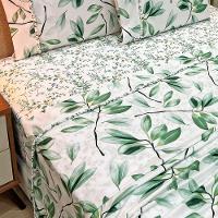 Jogo De Lençol Lislie Queen 4 Peças Micropercal 300 Fios Estampado Floral - Verde - 100% Poliéster - 3