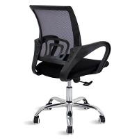 Conjunto 5 Cadeiras Confortavel Para Trabalhar Escritório Diretor Secretaria Clinica - Preto - 7