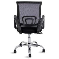 Conjunto 5 Cadeiras Confortavel Para Trabalhar Escritório Diretor Secretaria Clinica - Preto - 8