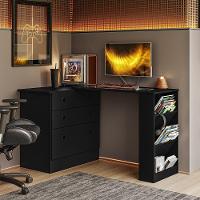 Cômoda Com Mesa Giratória Gamer Dritex preto - 1