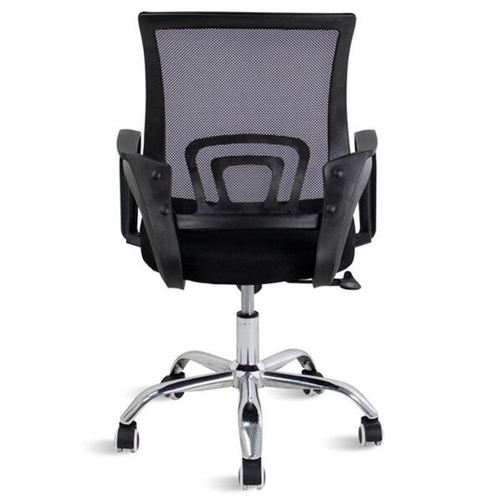 Conjunto 3 Cadeiras Confortavel Para Trabalhar Escritório Diretor Secretaria Clinica - Preto - 8