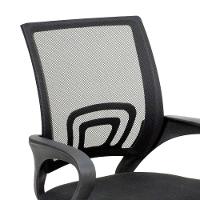 Conjunto 3 Cadeiras Confortavel Para Trabalhar Escritório Diretor Secretaria Clinica - Preto - 6