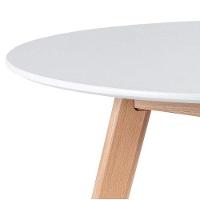 Kit Mesa Leda Redonda 80cm Com 4 Cadeiras Brancas ? Compacta, Moderna E Ideal Para Cozinha Ou Sala De Jantar - 3