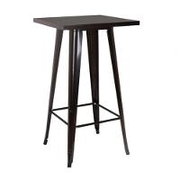 Mesa Bistrô Alta Tolix 60x60cm Preta, Ideal Para Bar, Café Ou área Gourmet - 2