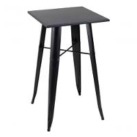 Conjunto Mesa Bistrô Tolix + 4 Banquetas Allegra Altas ? Estilo E Elegância Preto - 6