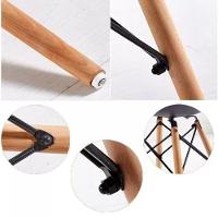 Conjunto De Mesa Redonda Eames 100cm Preto + 4 Cadeiras Eiffel Dsw Preto - 2