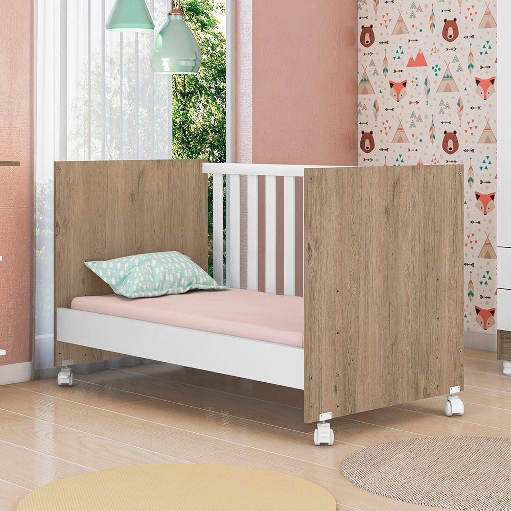 Jogo De Quarto Infantil Gr E Cômoda E Berço 1340 Doce Sonho carvalho-branco - 9