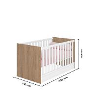 Jogo De Quarto Infantil Gr E Cômoda E Berço 1340 Doce Sonho carvalho-branco - 7