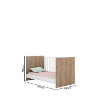 Jogo De Quarto Infantil Gr E Cômoda E Berço 1340 Doce Sonho carvalho-branco - 8