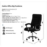 Kit 2 Cadeiras De Escritório Presidente Executiva Big Em Molas Ensacadas - 5
